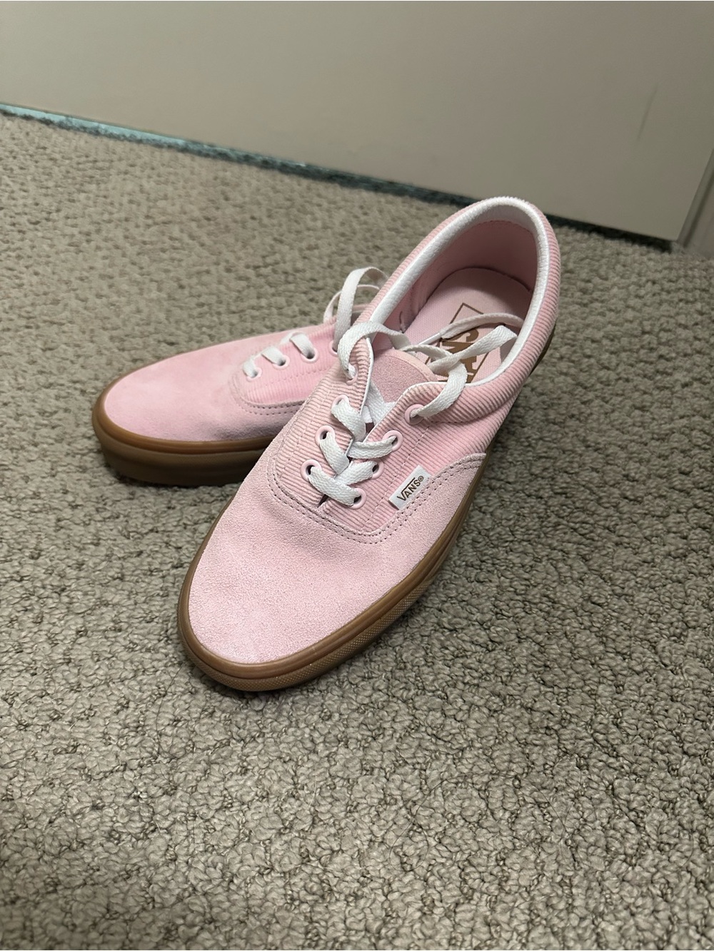 Vans Era Pink Corduroy and Suede Sneakers - Wmn size 7